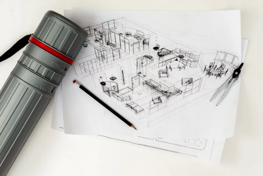 Futuristische 3D CAD Trends 2025 Visualisierung zeigt KI-Integration und Cloud Computing in deutscher Industrie