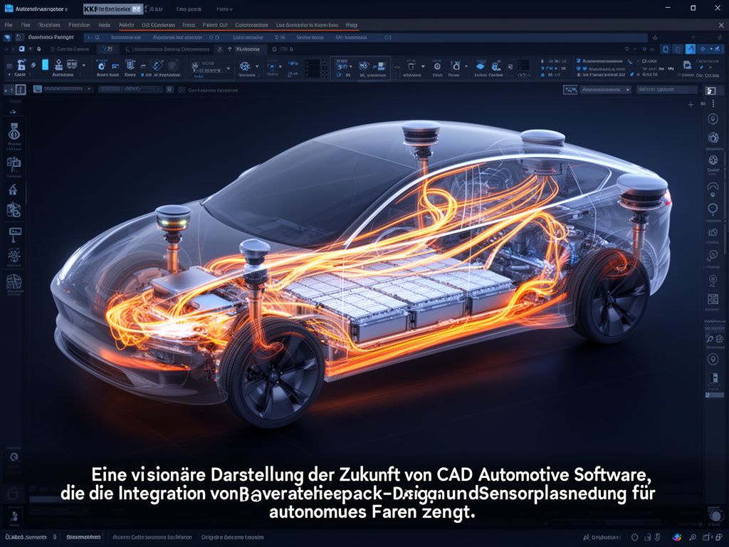 CAD Automotive Software modelliert Elektro-Autonomous Vehicle mit Sensorintegration