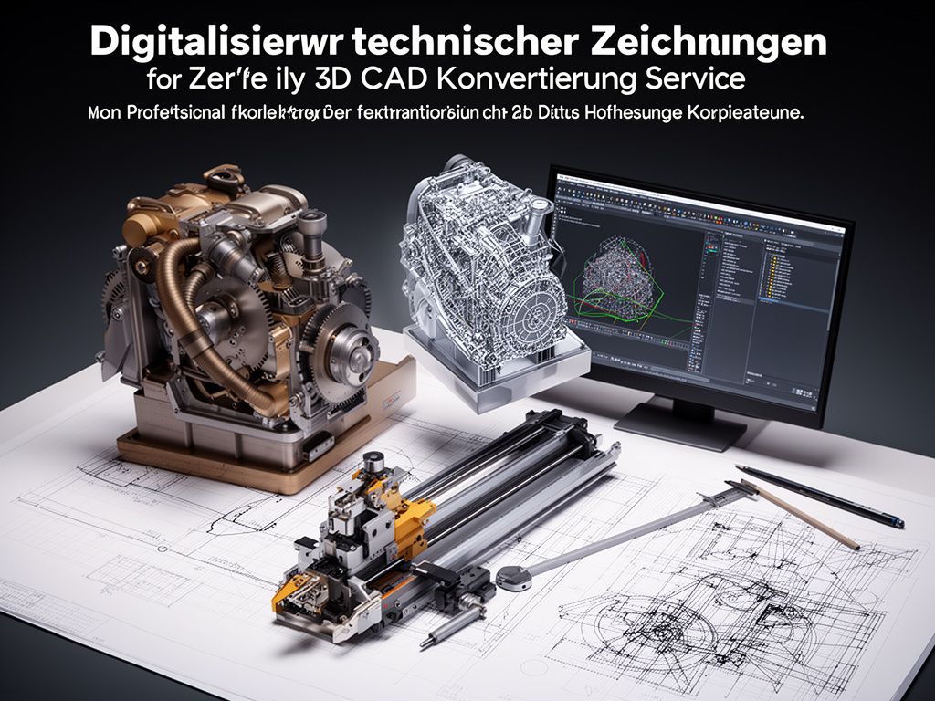 2D in 3D CAD Konvertierung Service Digitalisierung technischer Zeichnungen