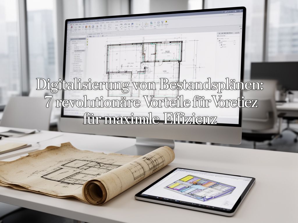 Digitalisierung von Bestandsplänen – moderne Arbeitsumgebung mit CAD und Tablet